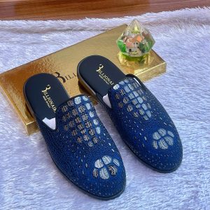 Billionaire quality blue half shoe