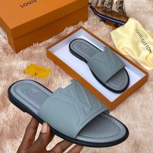 Louis Vuitton luxury Pam slippers.