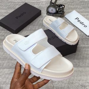 Pedro luxury pam slippers -white