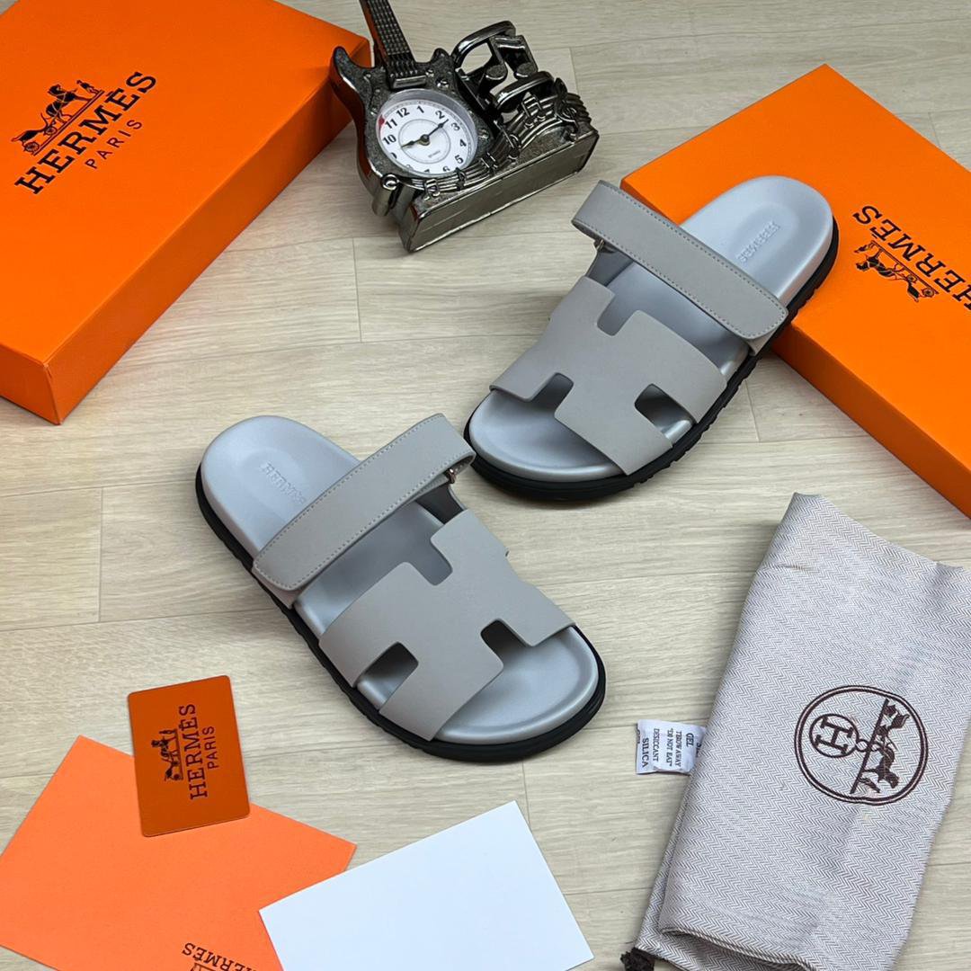 Hermes quality men slippers